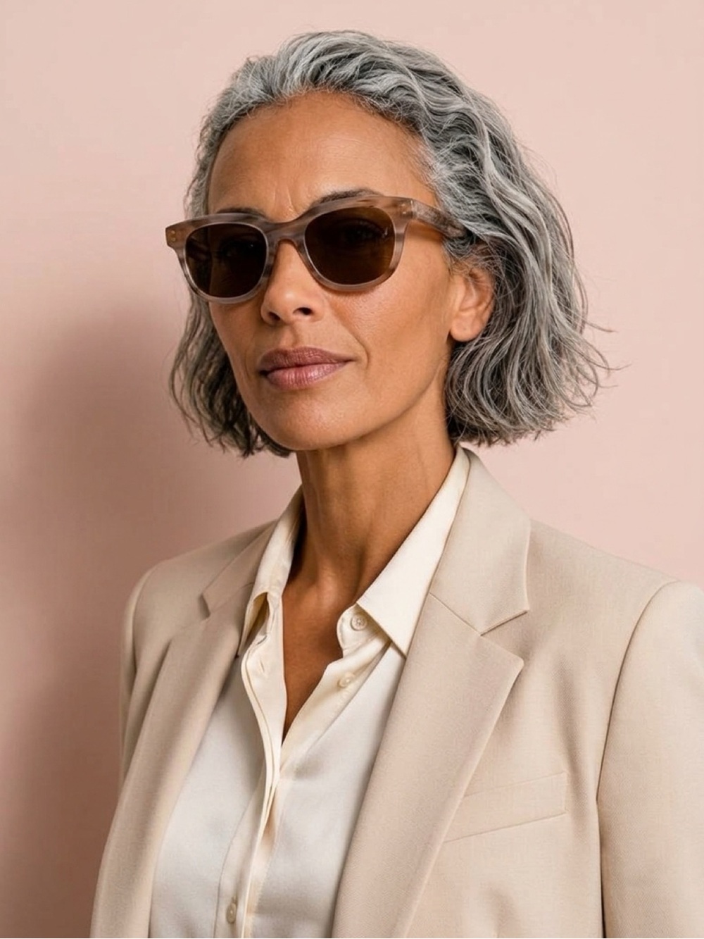 Shinola Crystal Mink Horn Sunglasses
